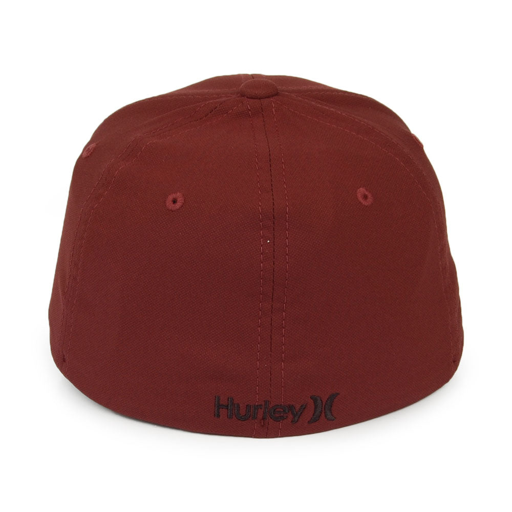 Hurley H2O-Dri One & Only Flexfit Baseball Cap - Burgunderrot