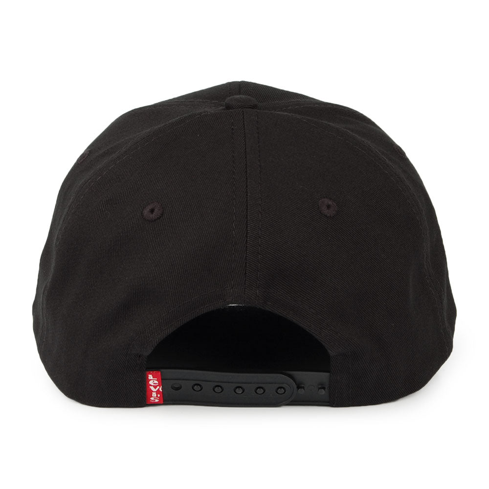 Levi's Serif Logo Baseball Cap aus Baumwolle - Schwarz-Weiß
