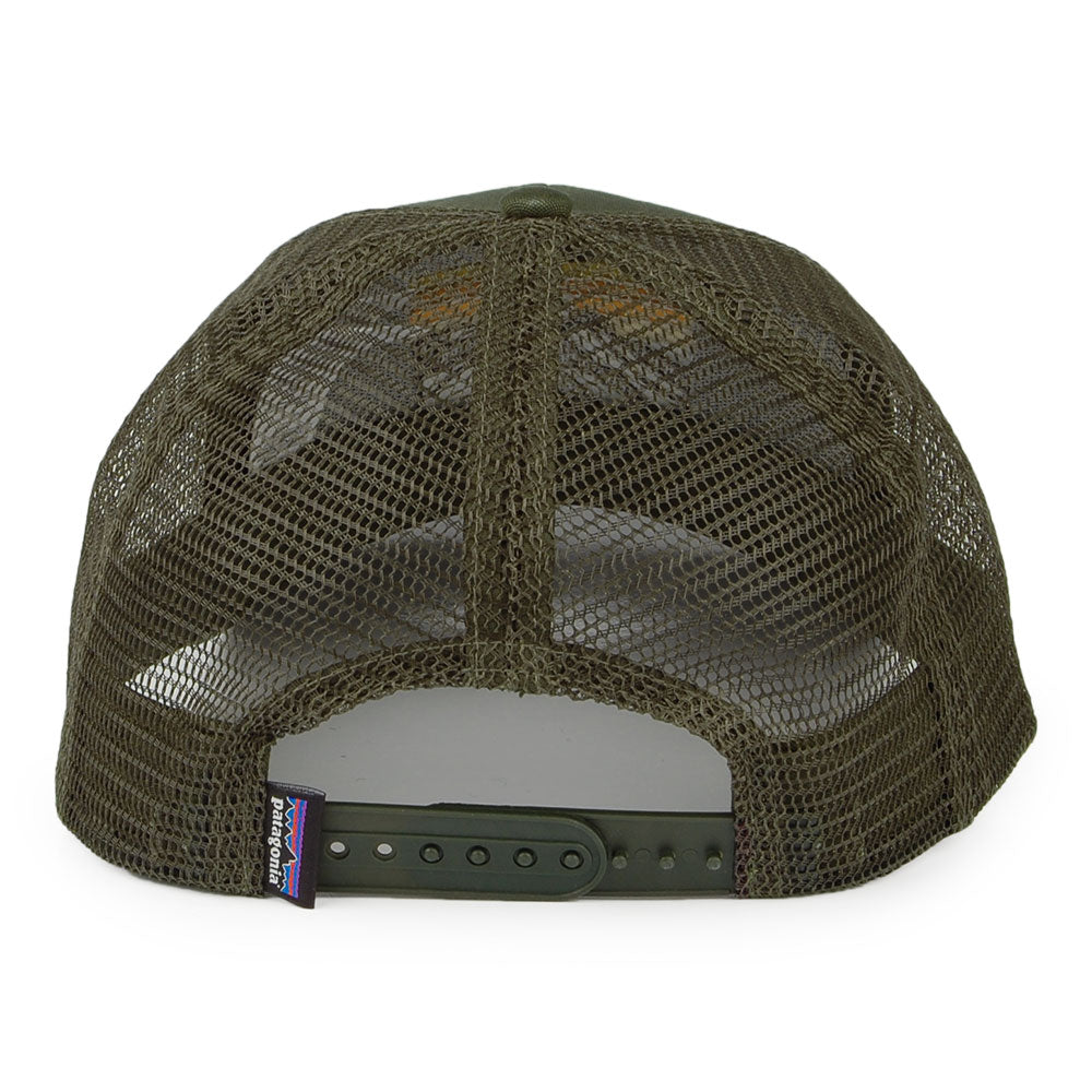 Patagonia Line Logo Ridge LoPro Trucker Cap aus Organic Cotton Canvas - Waldgrün