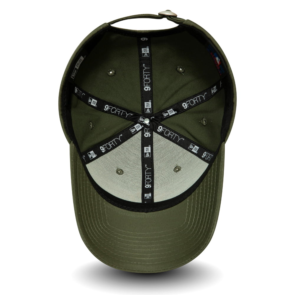 New Era 9FORTY II New York Yankees Baseball Cap - MLB League Essential - Olivgrün-Gelb