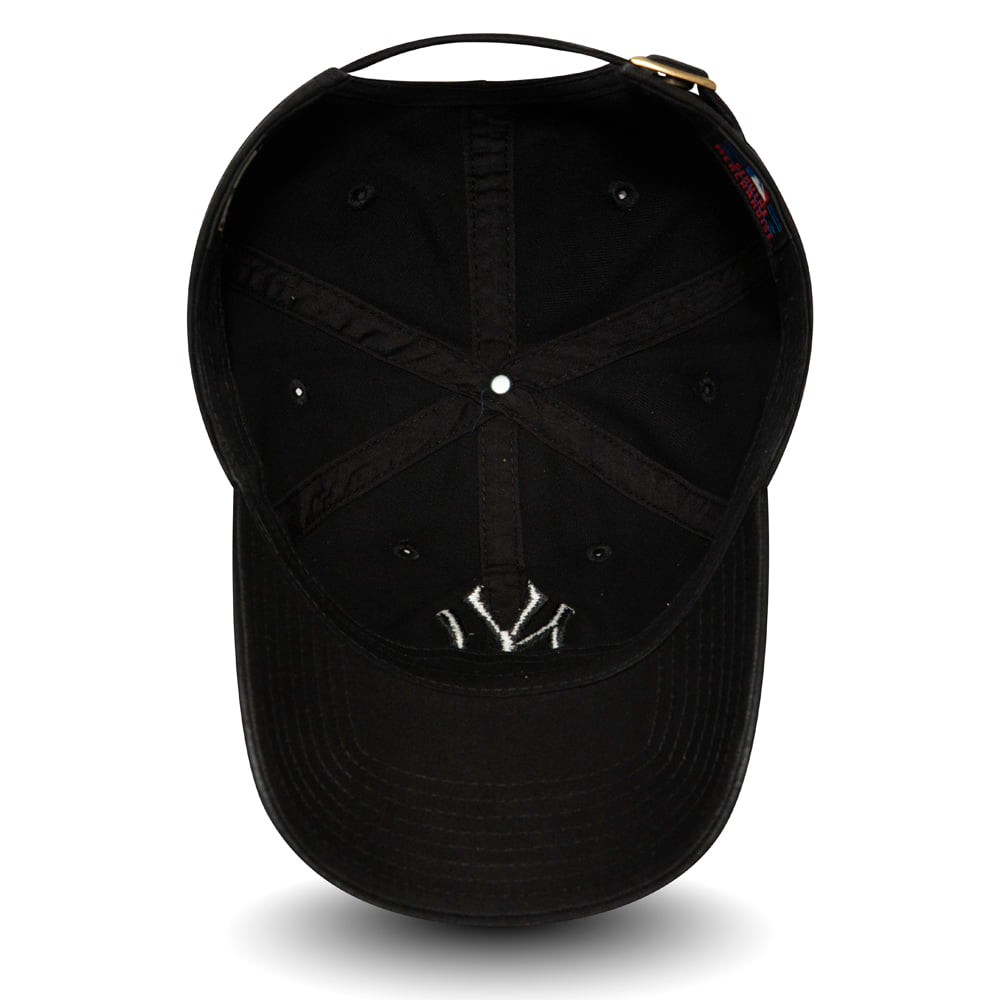 New Era 9TWENTY New York Yankees Baseball Cap - MLB Washed Casual Classic - Schwarz