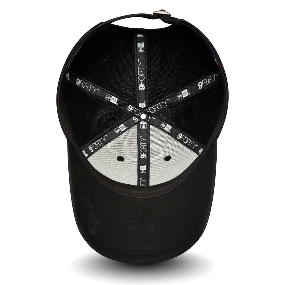 New Era 9FORTY New York Yankees Baseball Cap MLB Satin - Schwarz