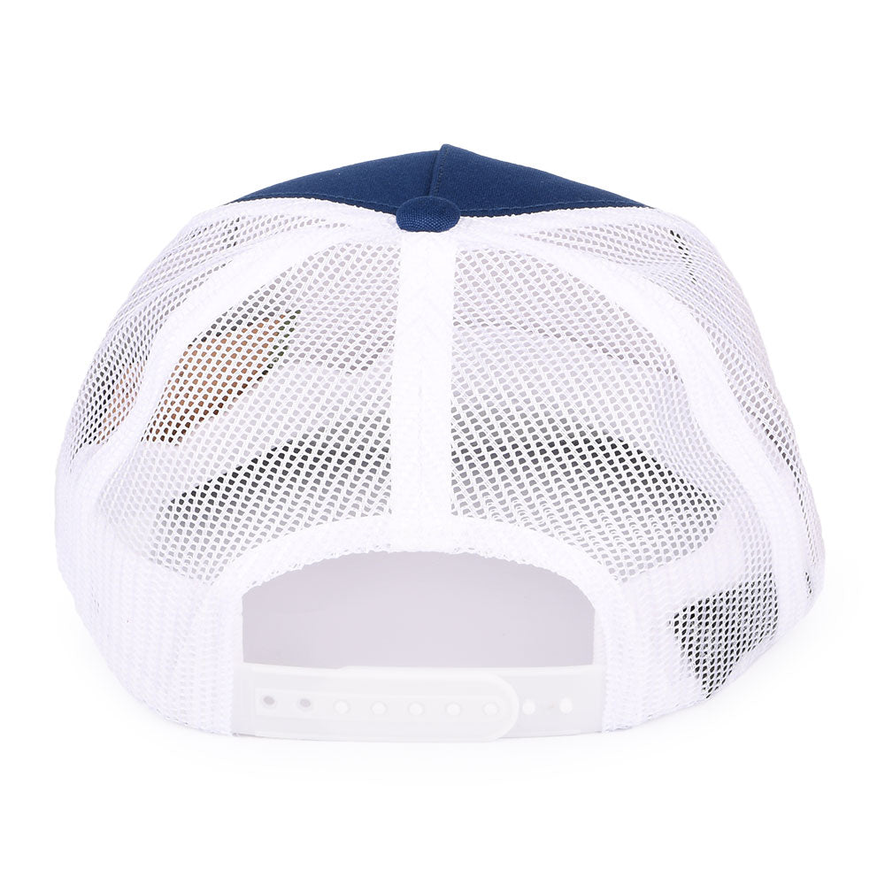 Brixton Alpha Block NetPlus MP Trucker Cap - Marineblau-Weiß