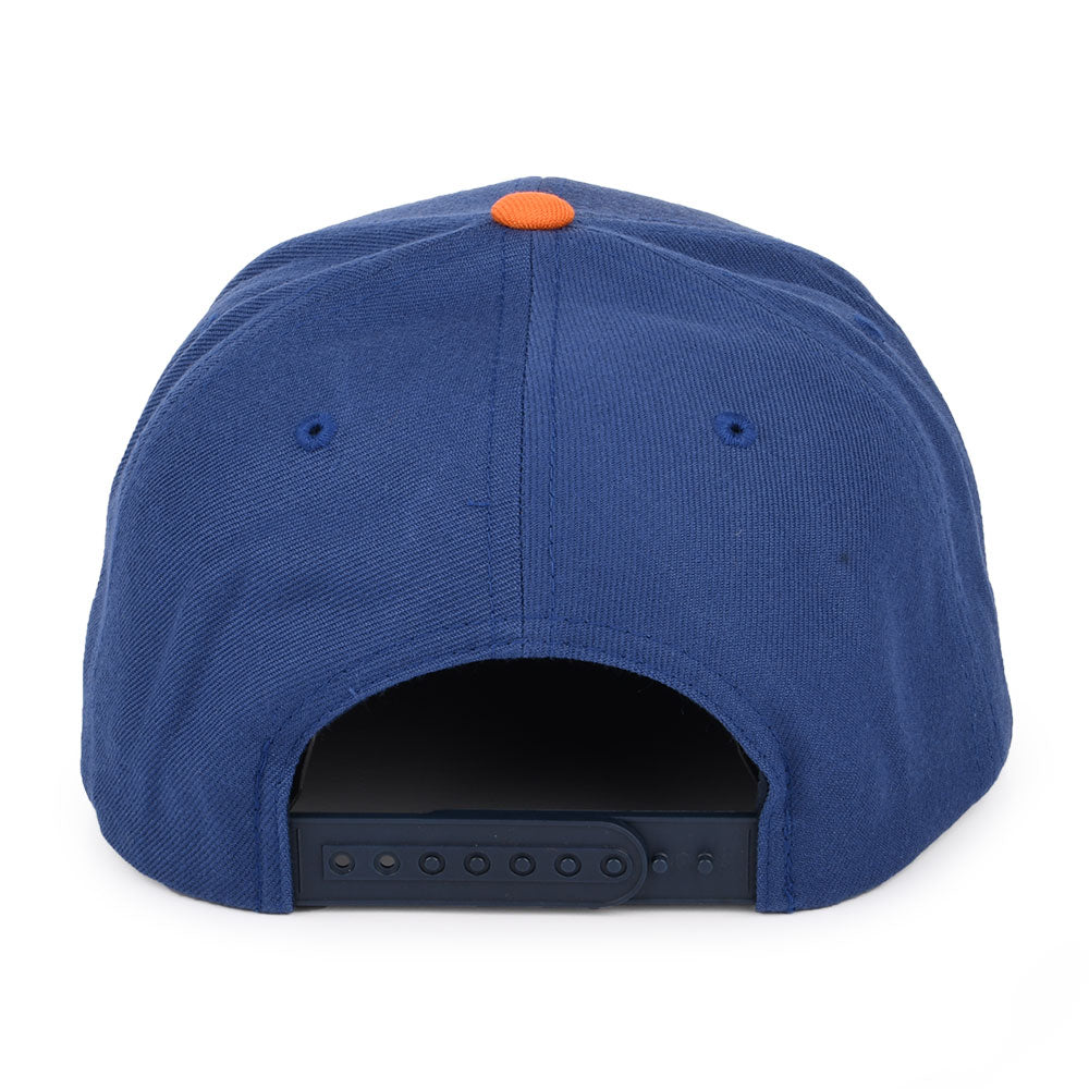 Brixton Rival MP Snapback Cap - Blau-Verbranntes Orange