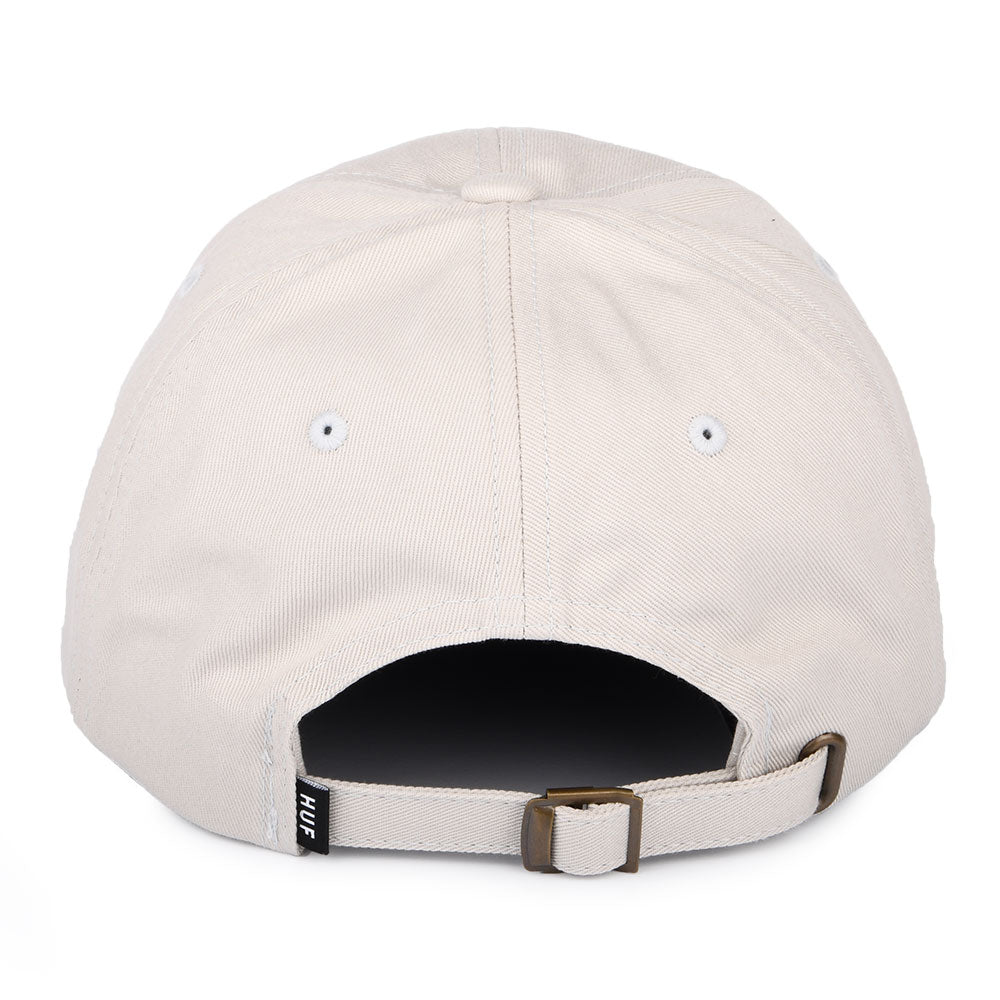 HUF Original Logo Baseball Cap mit gebogenem Visier aus Baumwolle - Steingrau