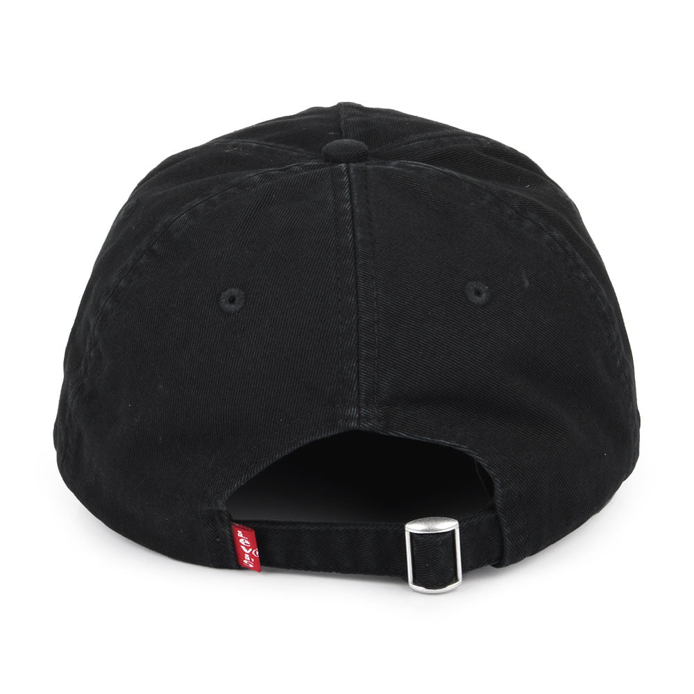 Levi's Debossed Big Batwing Verwaschene Baseball Cap - Schwarz