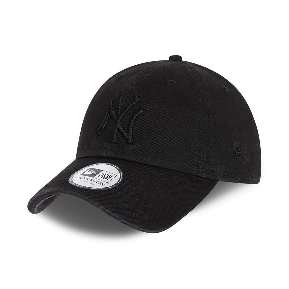 New Era 9TWENTY New York Yankees Baseball Cap MLB Casual Classic - Schwarz auf Schwarz
