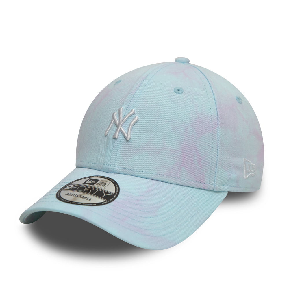 New Era 9FORTY New York Yankees Baseball Cap - MLB Tie Dye - Blau-Pink