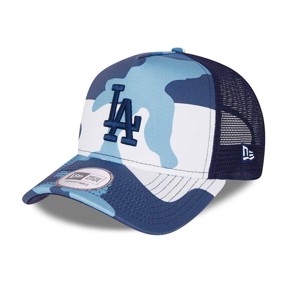 New Era A-Frame L.A. Dodgers Trucker Cap - MLB Camo Pack - Marineblaues Tarnfarben
