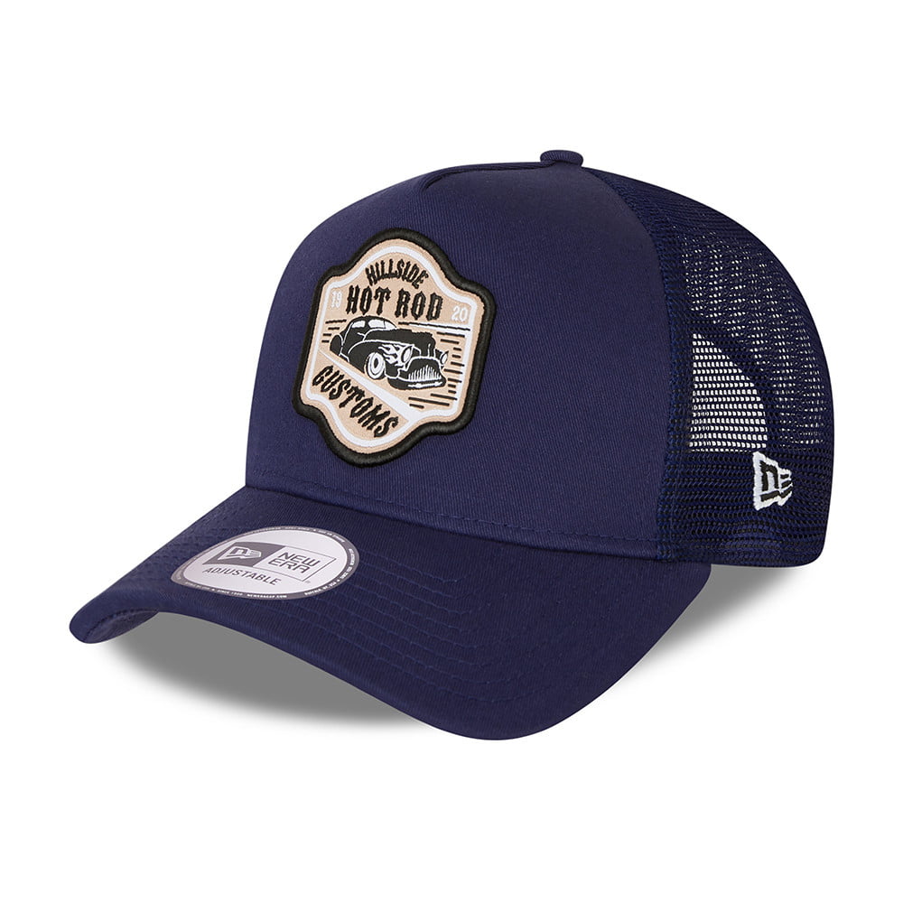 New Era Hot Rod A-Frame Trucker Cap - Marineblau
