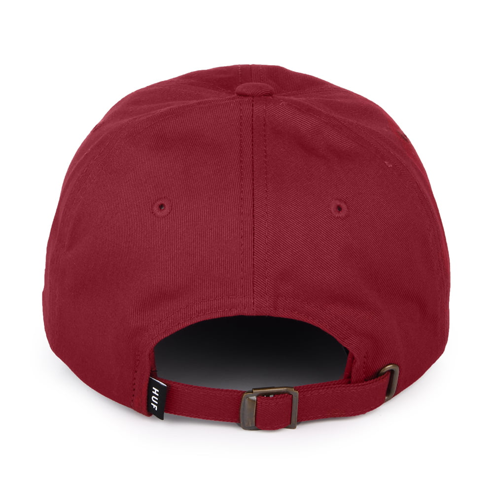 HUF Original Logo Baseball Cap mit gebogenem Visier aus Baumwolle - Burgunderrot