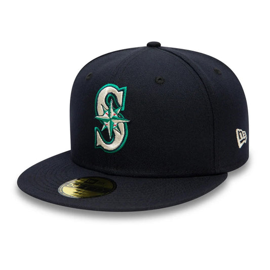 New Era 59FIFTY Seattle Mariners Baseball Cap - MLB On Field AC Perf - Marineblau
