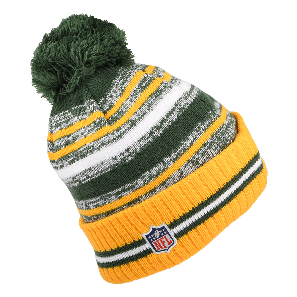 New Era Green Bay Packers Bommelmütze - NFL Sport Knit OTC - Grün-Gelb