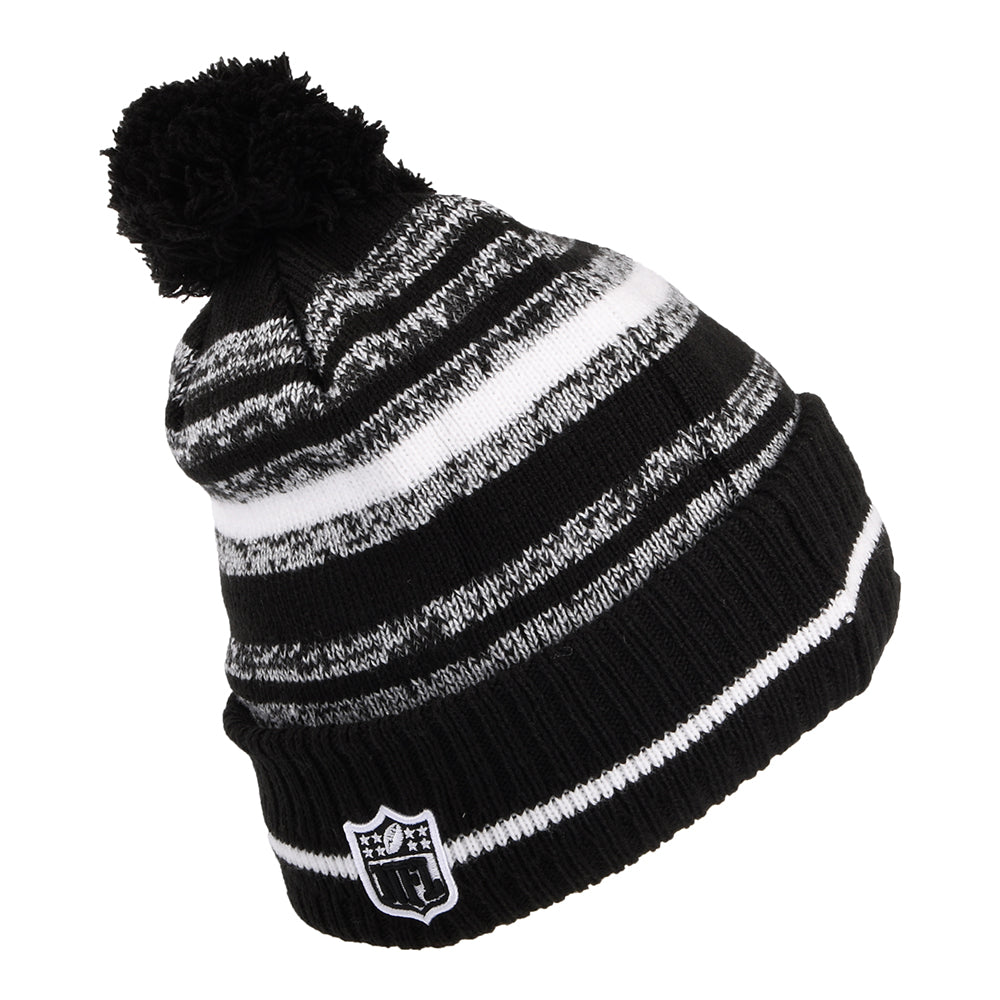 New Era Indianapolis Colts Bommelmütze - NFL Sport Knit - Schwarz-Weiß