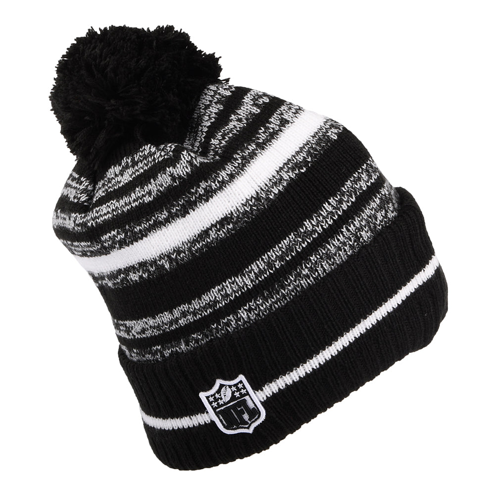 New Era New York Giants Bommelmütze - NFL Sport Knit - Schwarz-Weiß