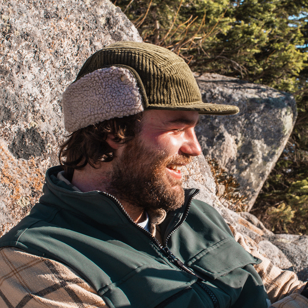 Barts Rayner Kord 5 Paneelen Cap mit Ohrenklappen - Militärgrün