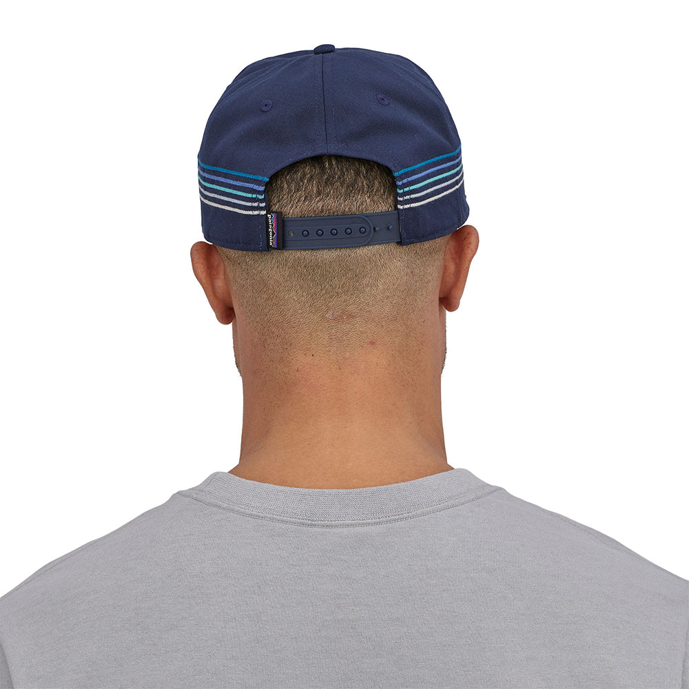 Patagonia Line Logo Ridge Stripe Funfarer Snapback Cap - Marineblau