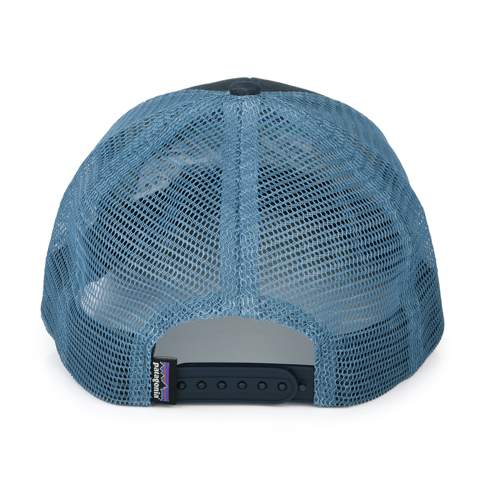 Patagonia Line Logo Ridge LoPro Trucker Cap aus Organic Cotton Canvas - Marineblau