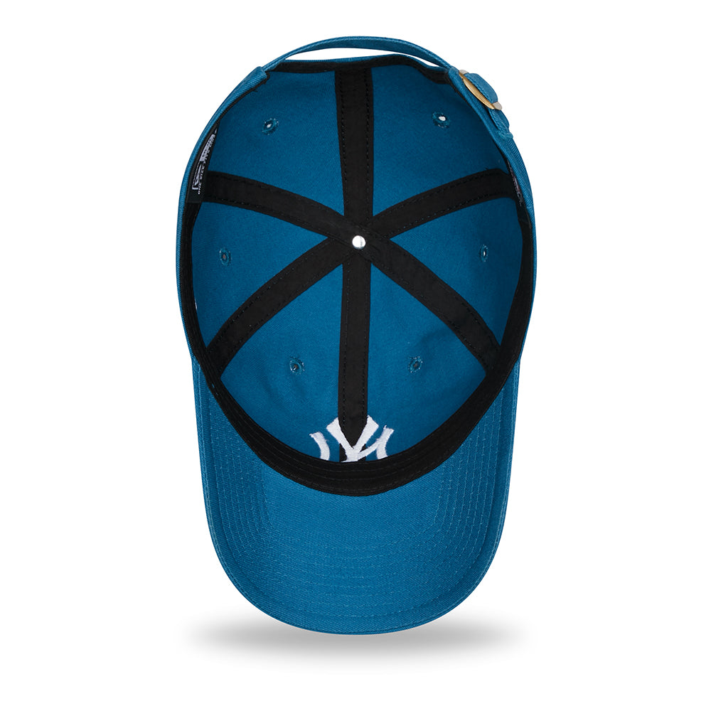 New Era 9TWENTY New York Yankees Baseball Cap - MLB League Casual - Verwaschenes Petrol