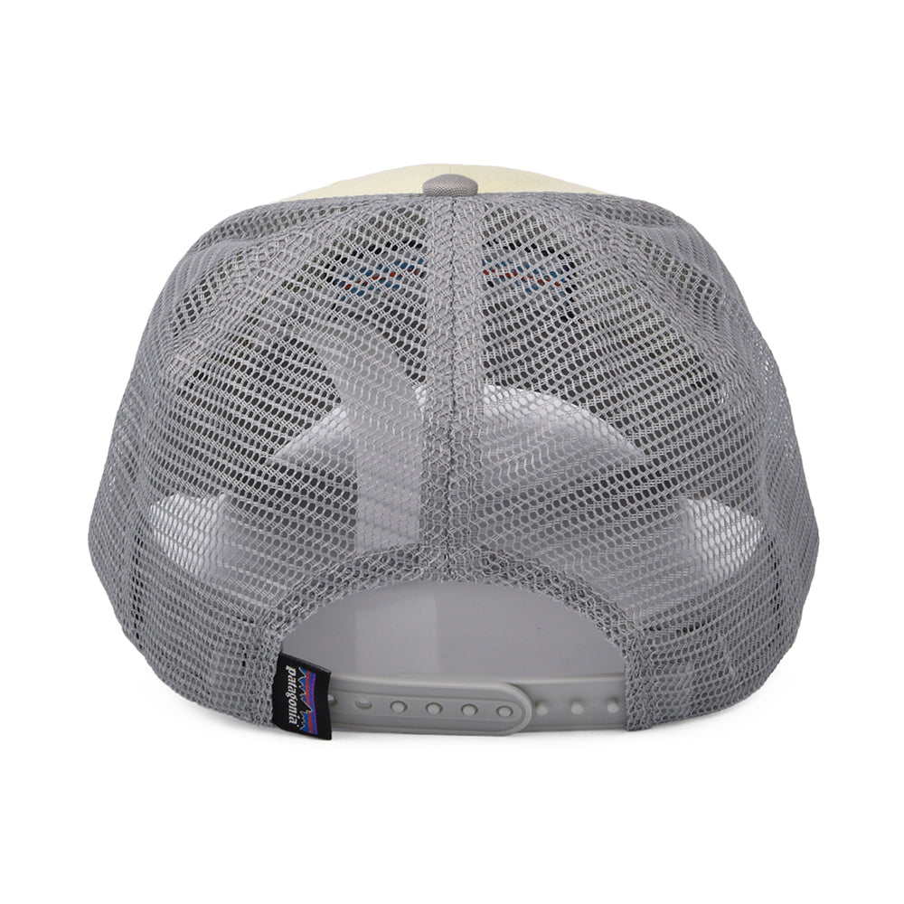 Patagonia P-6 Logo LoPro Trucker Cap aus organischer Baumwolle - Hellgelb-Hellblau