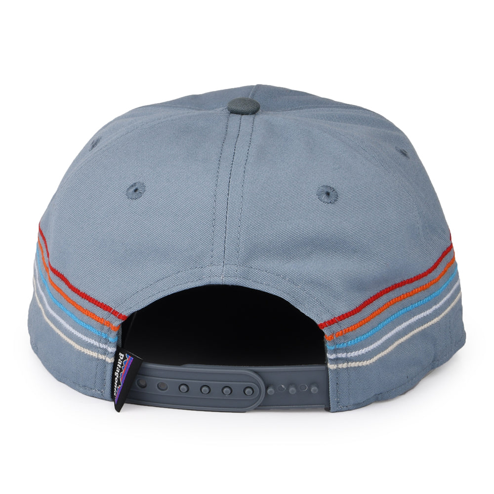 Patagonia Line Logo Ridge Stripe Funfarer Snapback Cap - Rauchblau