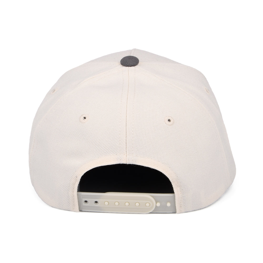 Brixton Crest C NetPlus MP Snapback Cap - Cremeweiß-Grau