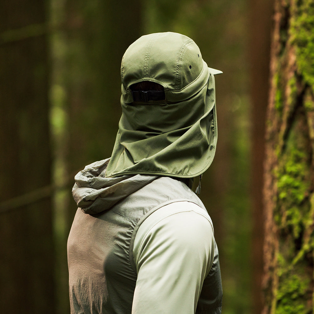 Tilley Ultralight Sun Shield 5 Paneelen Cap - Olivgrün