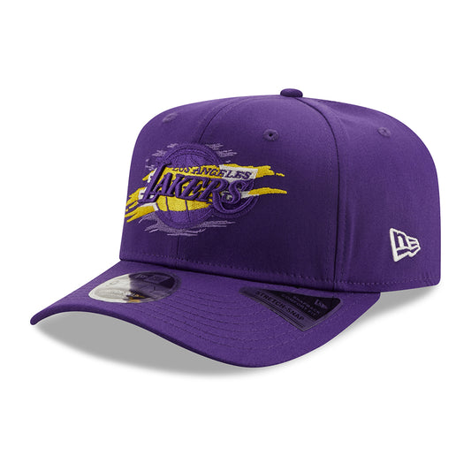New Era 9FIFTY Stretch L.A. Lakers Snapback Cap - NBA Tear Logo - Lila