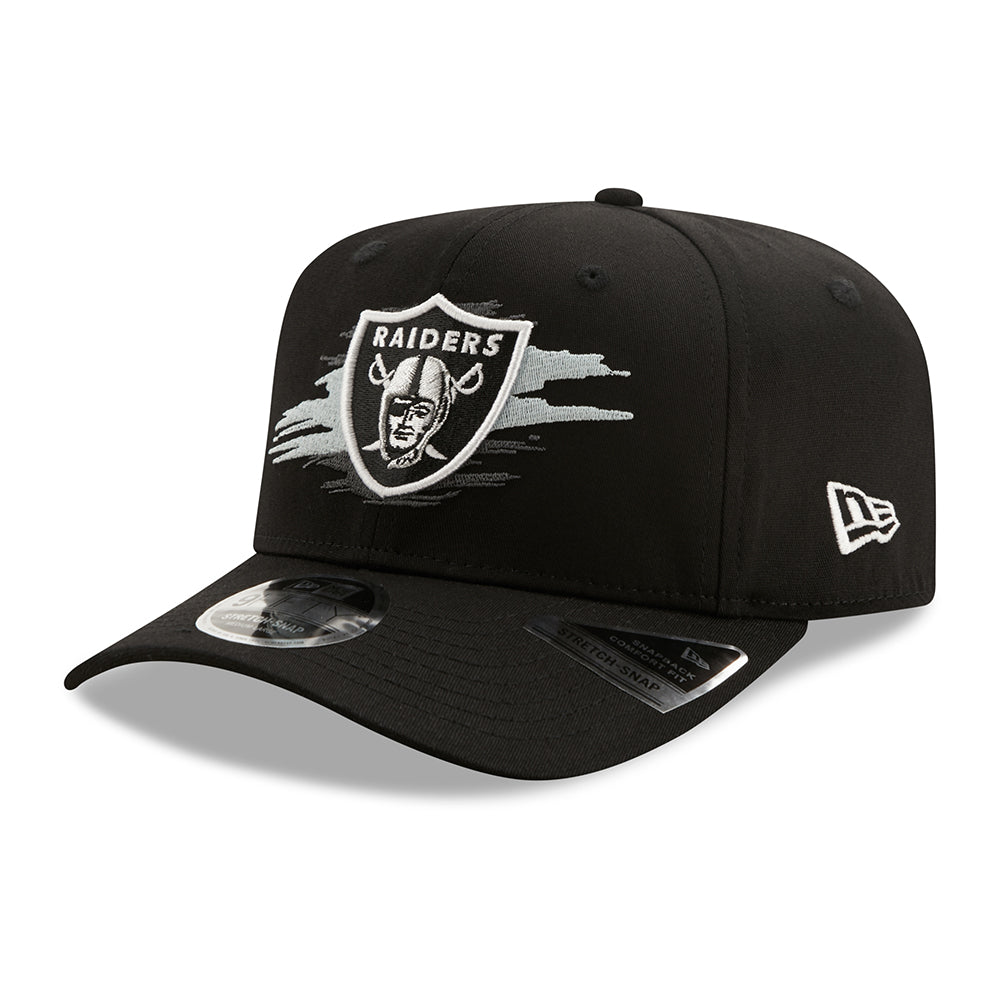 New Era 9FIFTY Stretch Las Vegas Raiders Snapback Cap - NBA Tear Logo - Schwarz