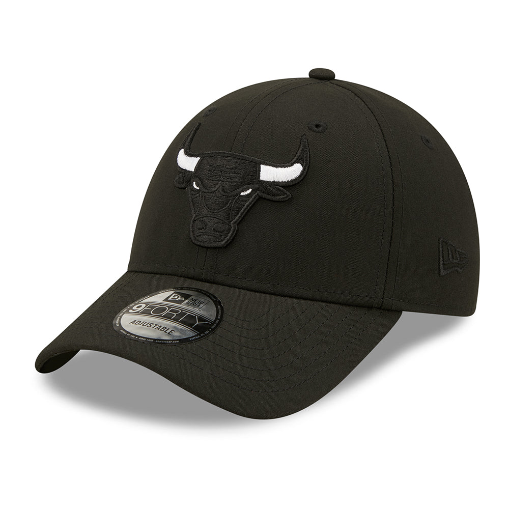 New Era 9FORTY Chicago Bulls Baseball Cap - NBA Black Base Snap - Schwarz