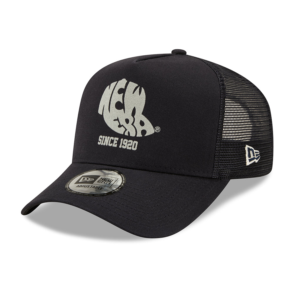 New Era 9FORTY A-Frame Trucker Cap - NE Heritage - Verwaschenes Marineblau