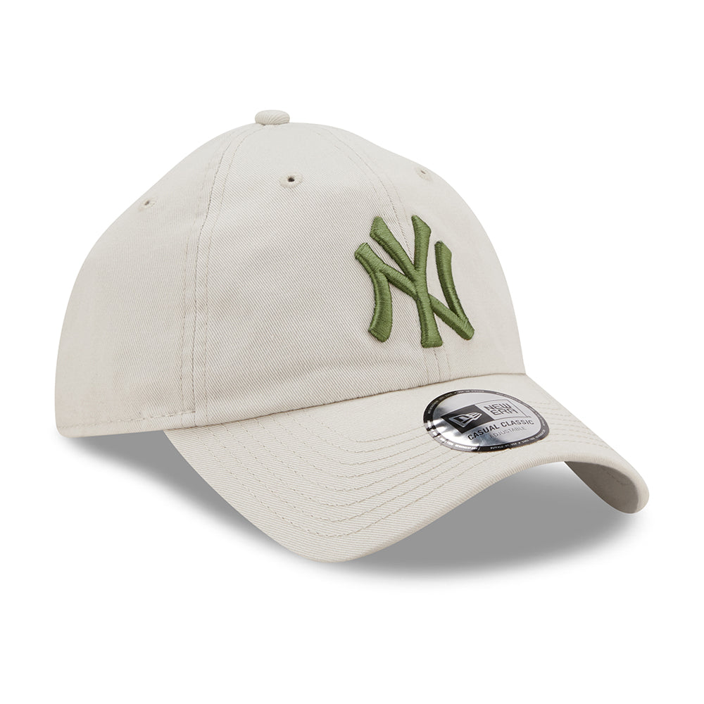 New Era 9TWENTY New York Yankees Baseball Cap - MLB League Casual - Steingrau-Olivgrün