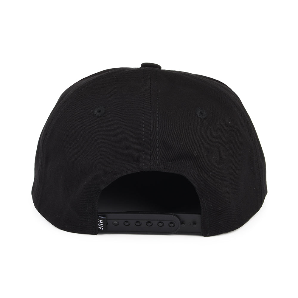 HUF Box Logo Unstrukturierte Snapback Cap - Schwarz auf Schwarz