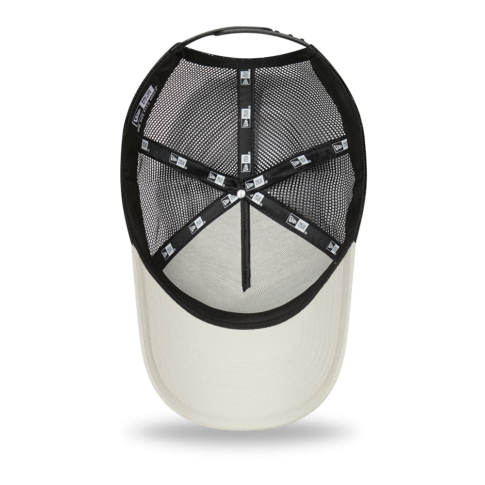 New Era 9FORTY A-Frame Brooklyn Trucker Cap - License Plate - Steingrau-Schwarz