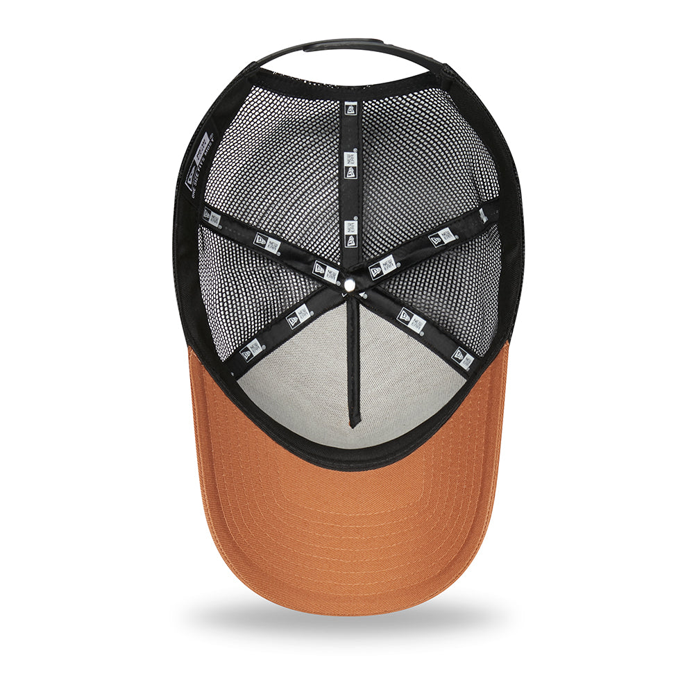 New Era 9FORTY A-Frame Keauhou Trucker Cap - License Plate - Toffee-Schwarz
