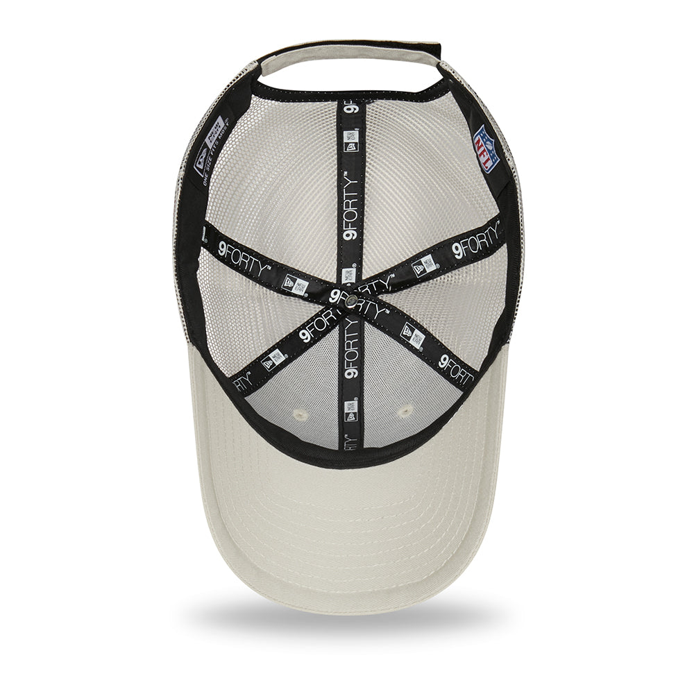 New Era 9FORTY Las Vegas Raiders Trucker Cap - NFL Home Field - Steingrau