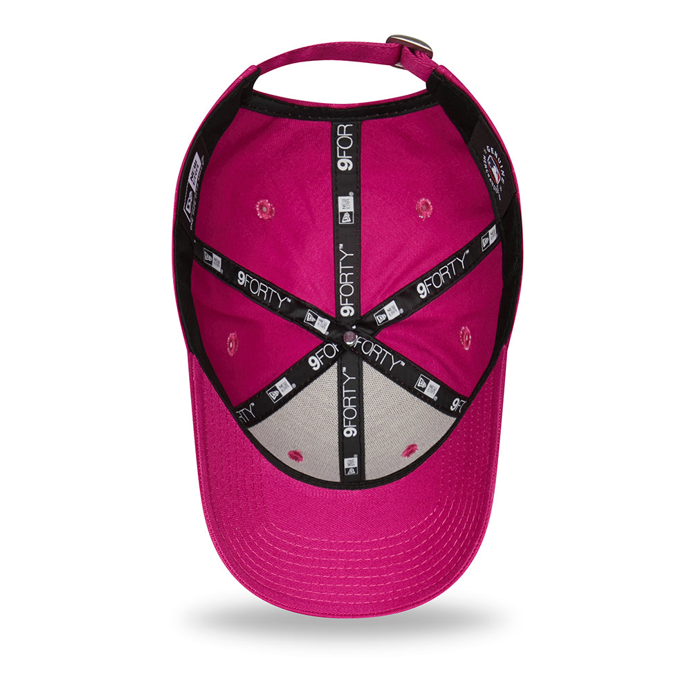 New Era Damen 9FORTY New York Yankees Baseball Cap - MLB League Essential - Pink-Weiß