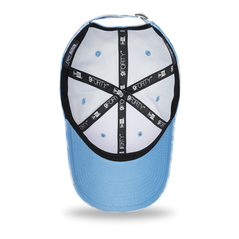 New Era 9FORTY New York Yankees Baseball Cap MLB Tie Dye - Hellblau-Weiß