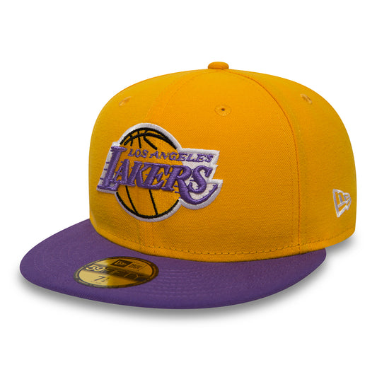 New Era 59FIFTY L.A. Lakers Baseball Cap - NBA Essential - Gelb-Lila