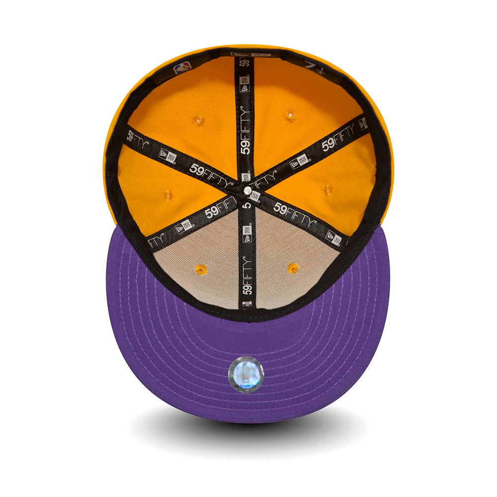 New Era 59FIFTY L.A. Lakers Baseball Cap - NBA Essential - Gelb-Lila