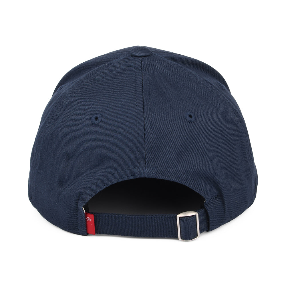 Levi's Mid Batwing Flexfit Baseball Cap mit leerem Etikett - Marineblau