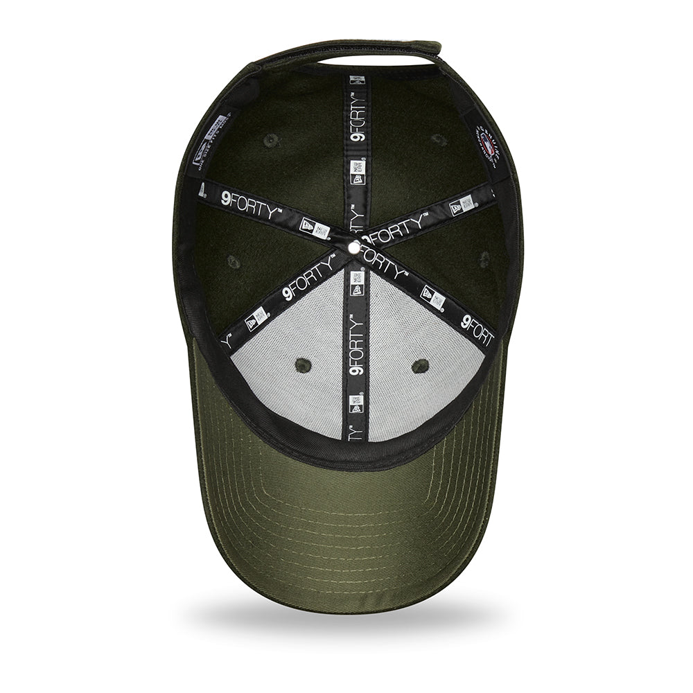 New Era 9FORTY New York Yankees Baseball Cap - MLB Melton The League - Dunkelgrün-Weiß