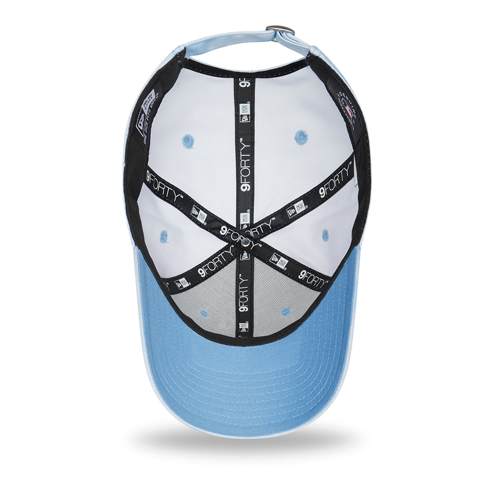 New Era Damen 9FORTY New York Yankees Baseball Cap - MLB Pastel Tie Dye - Himmelblau-Weiß
