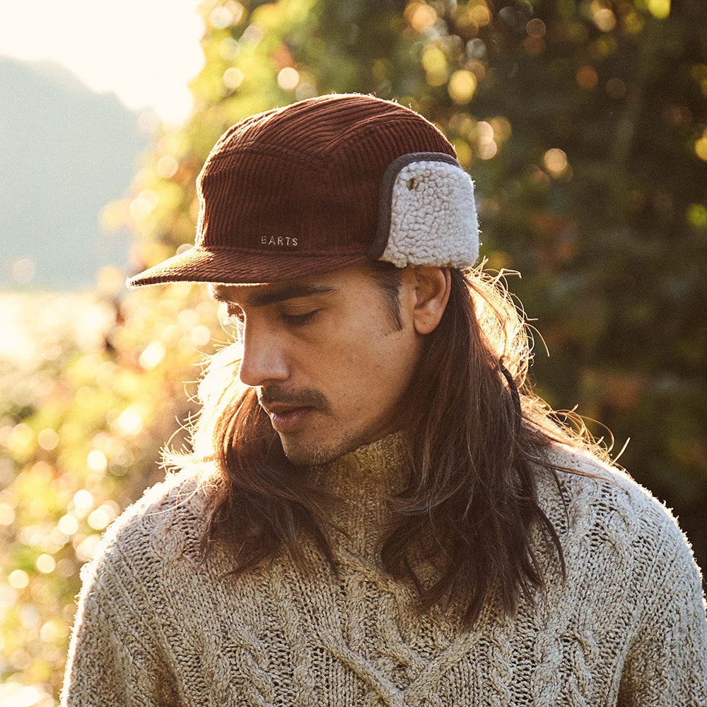 Barts Rayner Kord 5 Paneelen Cap mit Ohrenklappen - Rostrot