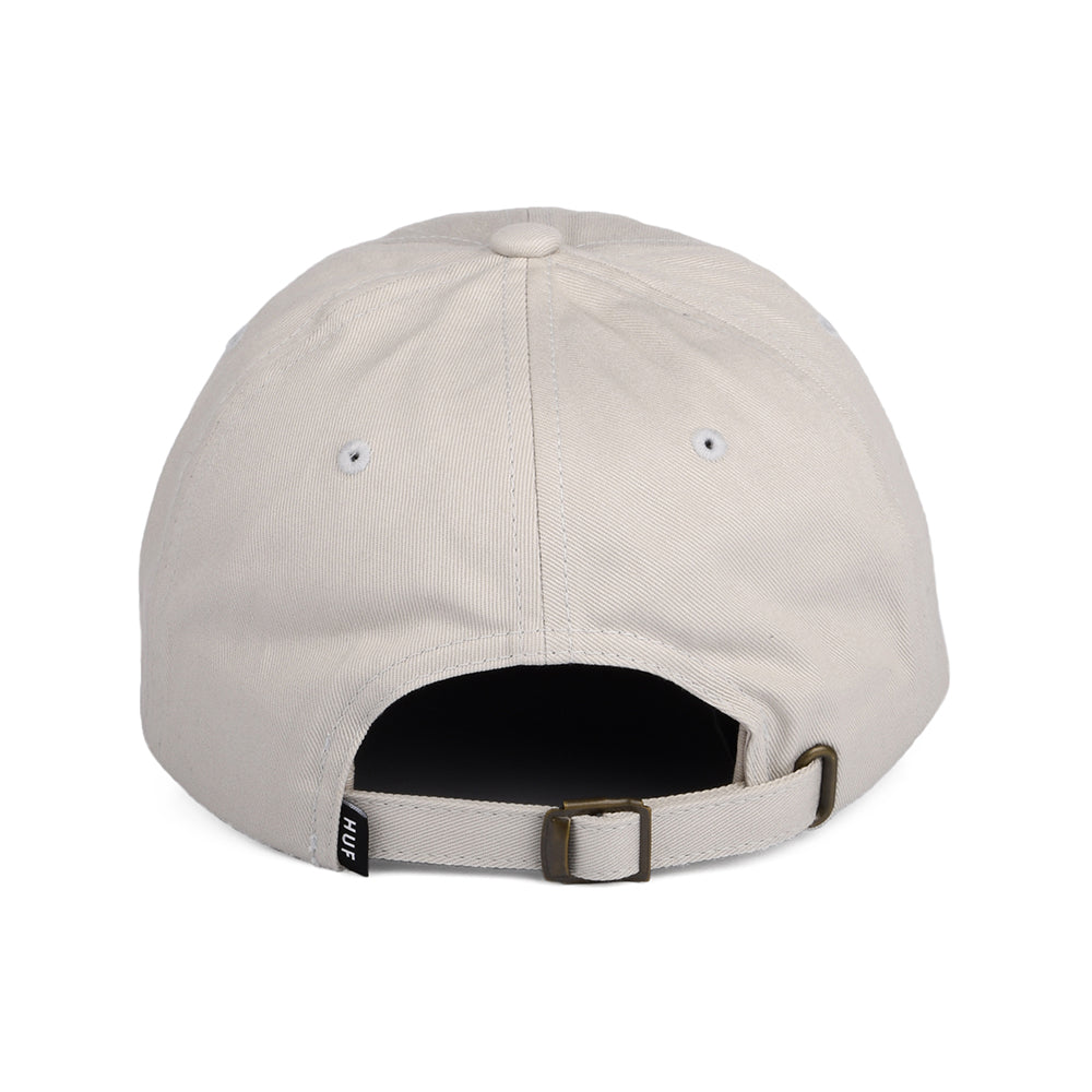 HUF Original Logo Baseball Cap mit gebogenem Visier aus Baumwolle - Creme