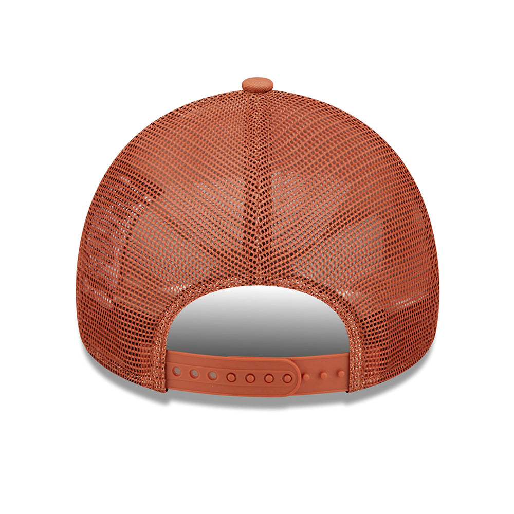 New Era 9FORTY A-Frame New York Yankees Trucker Cap - MLB Tonal Mesh - Rostrot