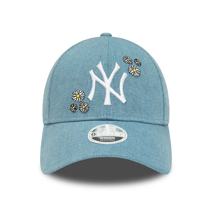 New Era Damen 9FORTY New York Yankees Baseball Cap - MLB Denim - Blau-Weiß