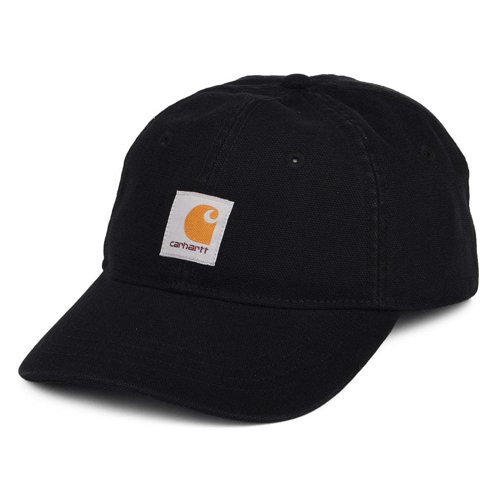 Carhartt WIP Dunes Verwaschene Snapback Cap aus Baumwoll-Canvas - Schwarz