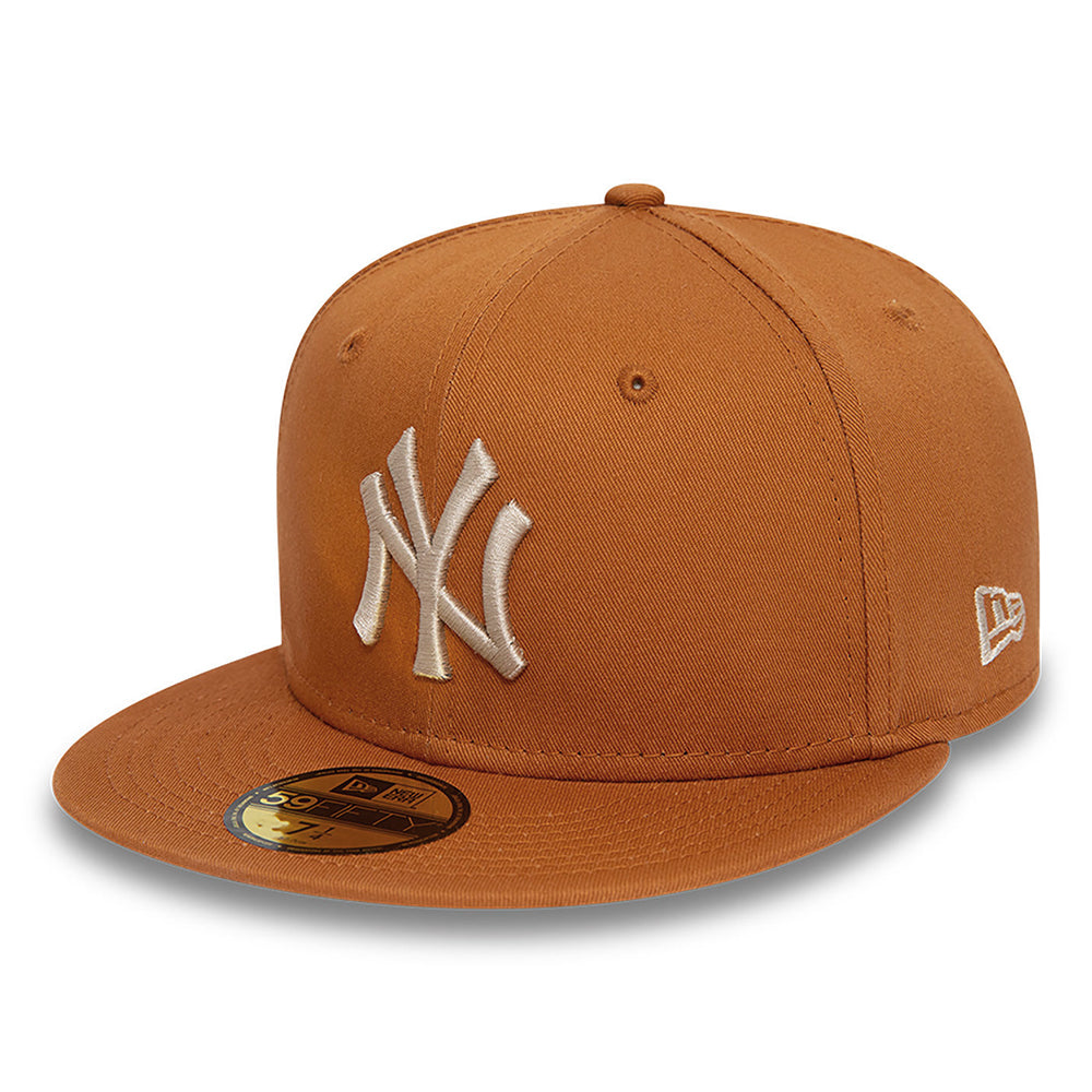 New Era 59FIFTY New York Yankees Baseball Cap - MLB League Essential - Toffee-Steingrau