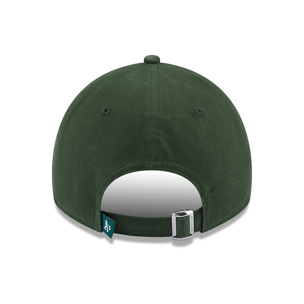 New Era 9TWENTY Oakland Athletics Baseball Cap - MLB Team Script - Dunkelgrün